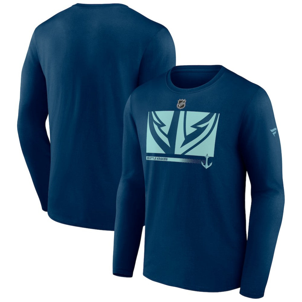 NHL Seattle Kraken Fanatics Authentic Pro Core Collection Secondary Long Sleeve T-Shirt - Deep Sea Blue