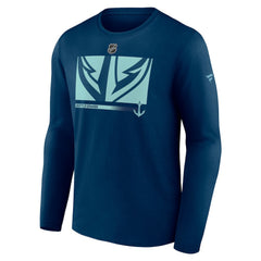 NHL Seattle Kraken Fanatics Authentic Pro Core Collection Secondary Long Sleeve T-Shirt - Deep Sea Blue
