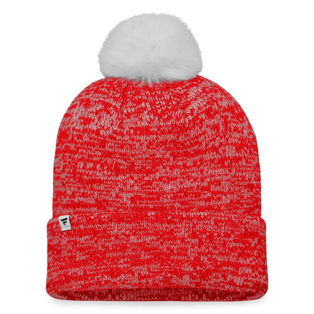Washington Nationals Fanatics Women's Iconic Cuffed Knit Hat with Pom - Red/White Hats