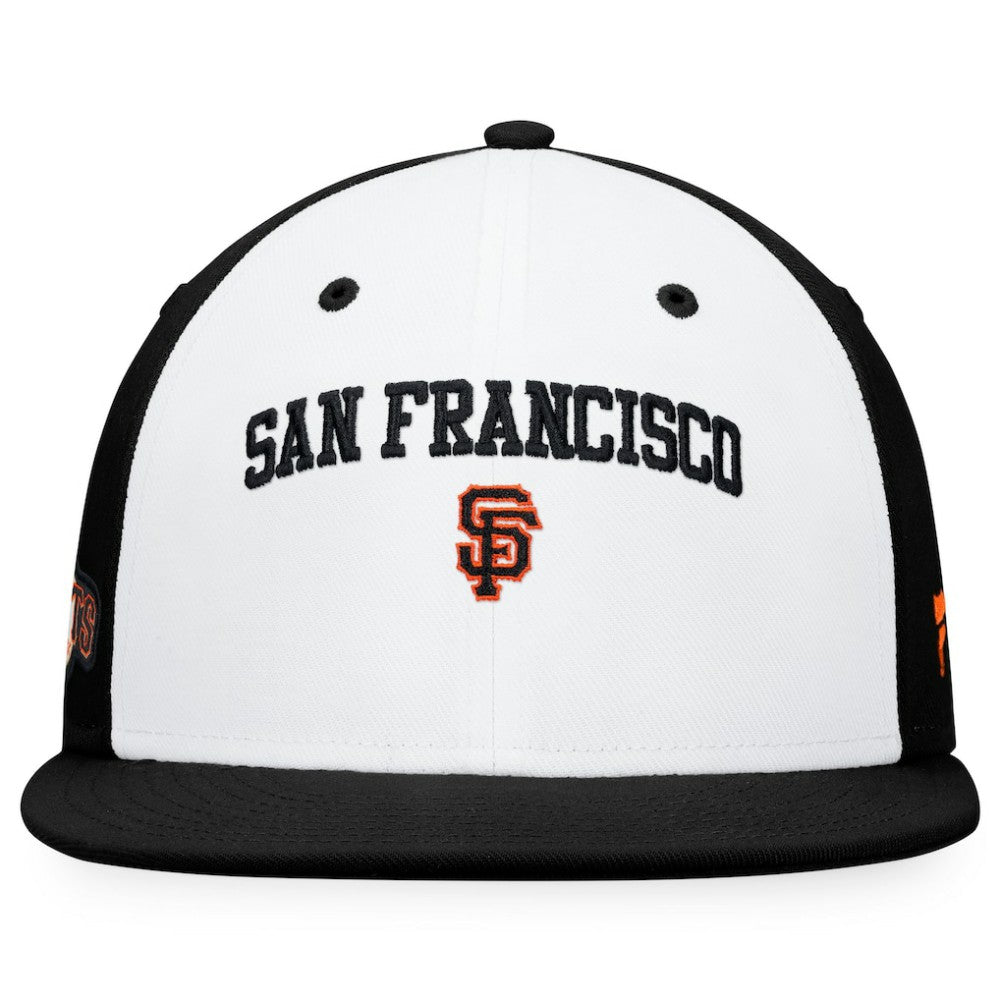 San Francisco Giants Fanatics Iconic Color Blocked Fitted Hat - White/Black Hats