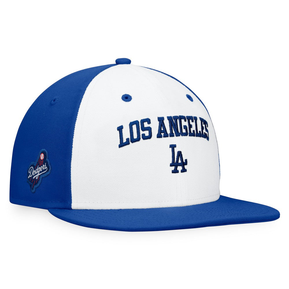 Los Angeles Dodgers Fanatics Iconic Color Blocked Fitted Hat - White/Royal Hats