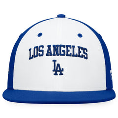 Los Angeles Dodgers Fanatics Iconic Color Blocked Fitted Hat - White/Royal Hats