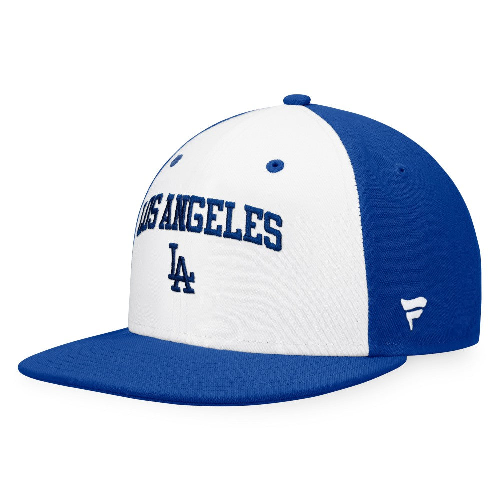Los Angeles Dodgers Fanatics Iconic Color Blocked Fitted Hat - White/Royal Hats