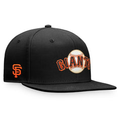 San Francisco Giants Fanatics Iconic Team Patch Fitted Hat - Black Hats