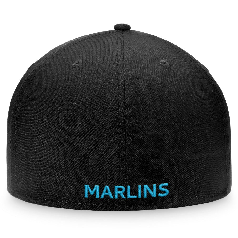 Miami Marlins Fanatics Iconic Team Patch Fitted Hat - Black Hats