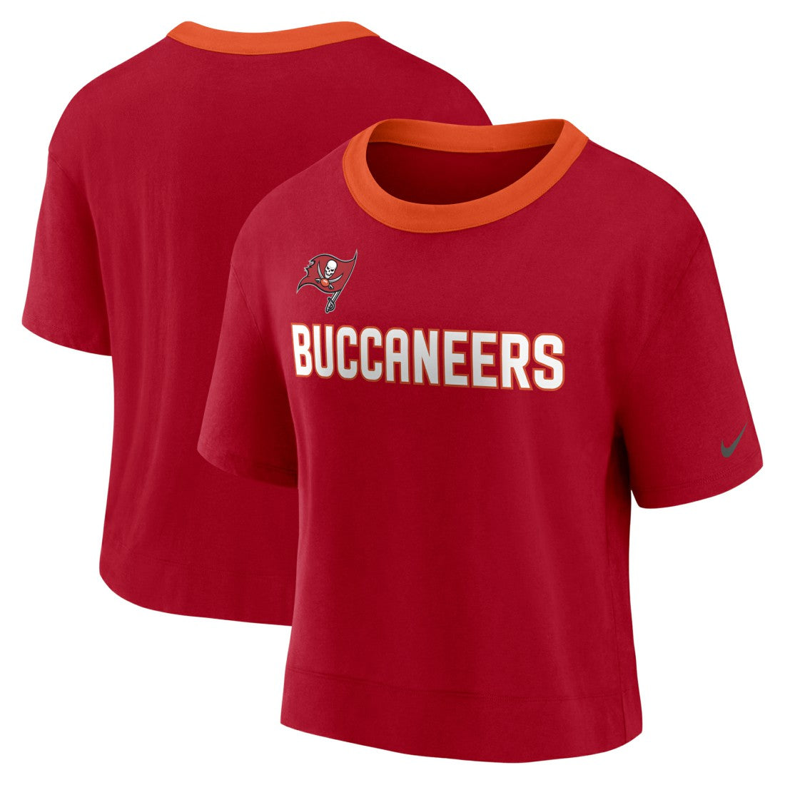 Tampa Bay Buccaneers Women's High Hip Fashion Cropped Top Red