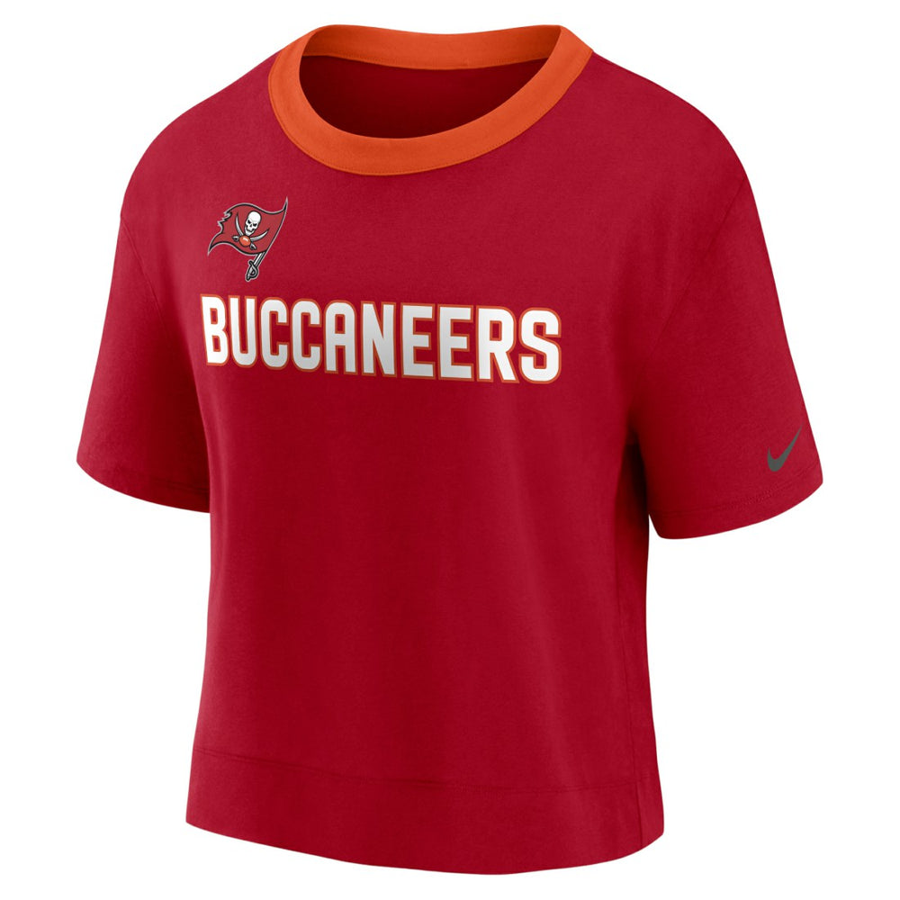 Tampa Bay Buccaneers Women's High Hip Fashion Cropped Top Red