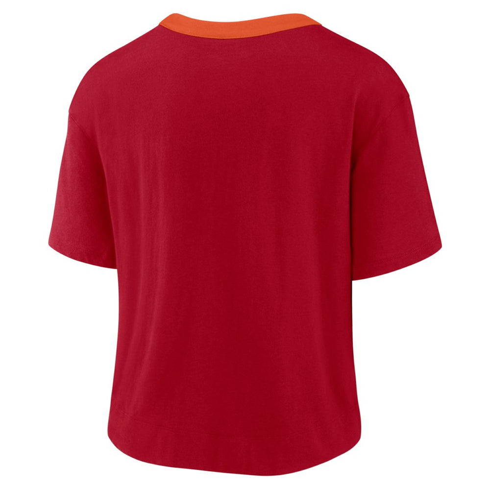 Tampa Bay Buccaneers Women's High Hip Fashion Cropped Top Red