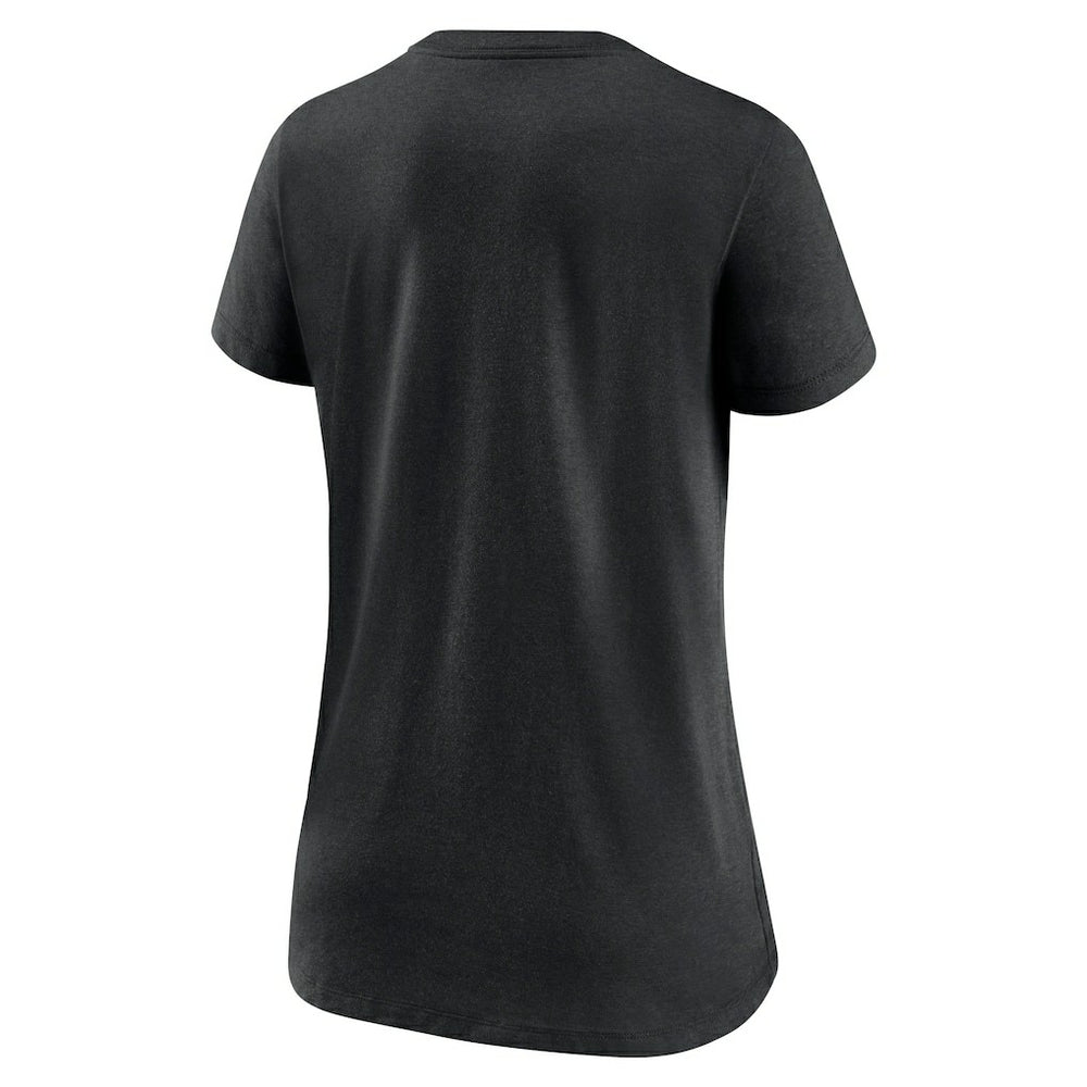Cincinnati Bengals Women's Lock Up Tri-Blend V-Neck T-Shirt Heathered Black