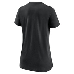 Cincinnati Bengals Women's Lock Up Tri-Blend V-Neck T-Shirt Heathered Black