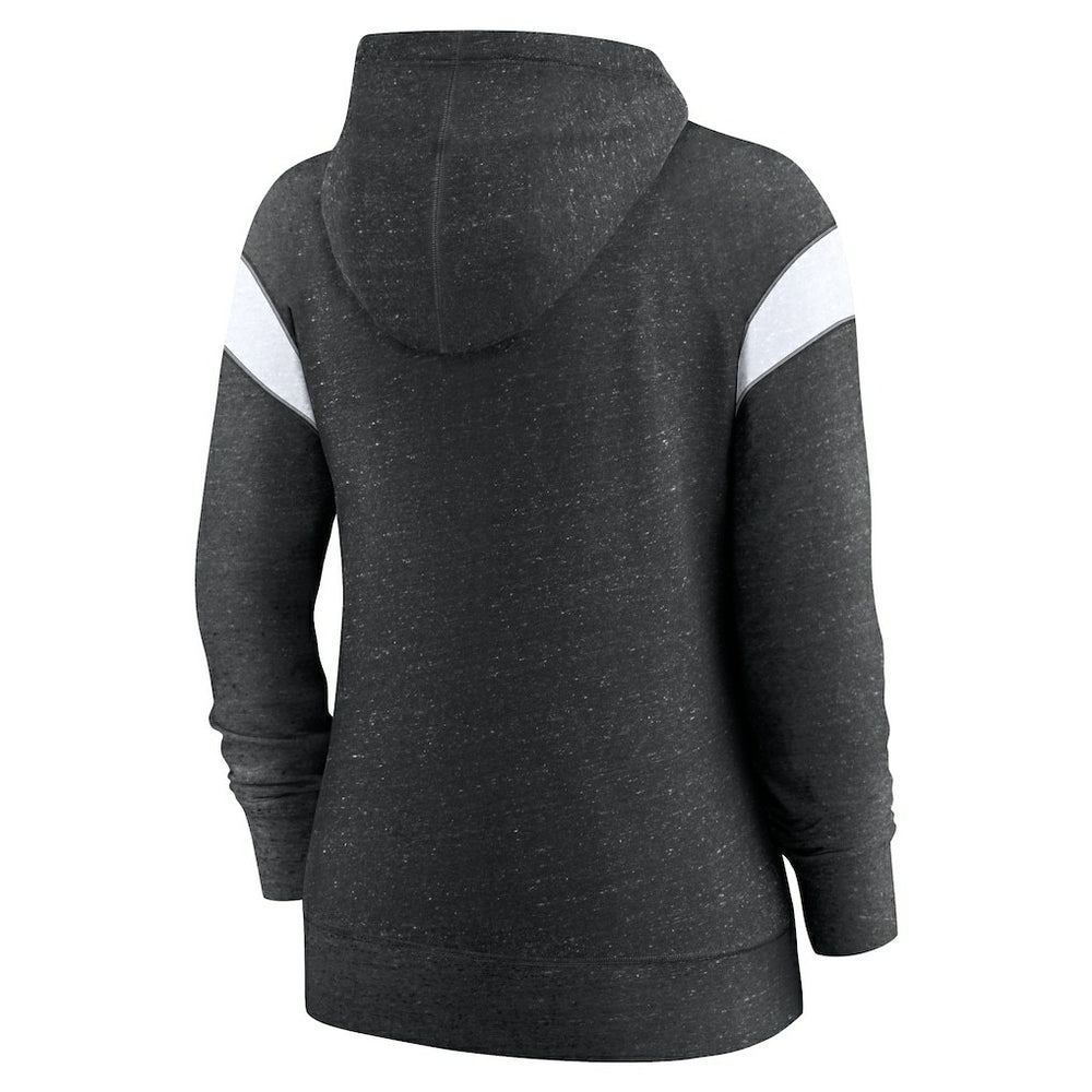 Arizona Cardinals Women's Monaco Lightweight Full-Zip Hoodie Heather Black/White
