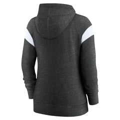 Baltimore Ravens Women's Monaco Lightweight Full-Zip Hoodie Heather Black/White