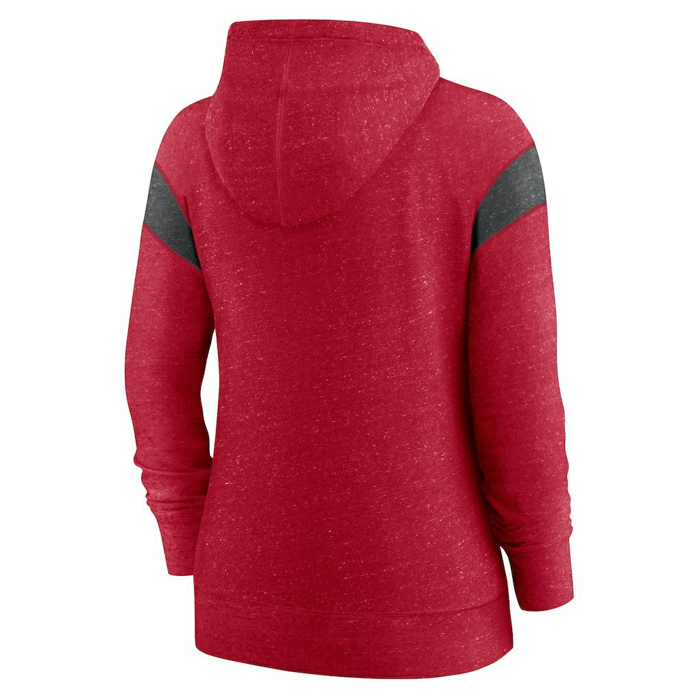 San Francisco 49ers Women's Monaco Lightweight Full-Zip Hoodie Scarlet/Heather Black