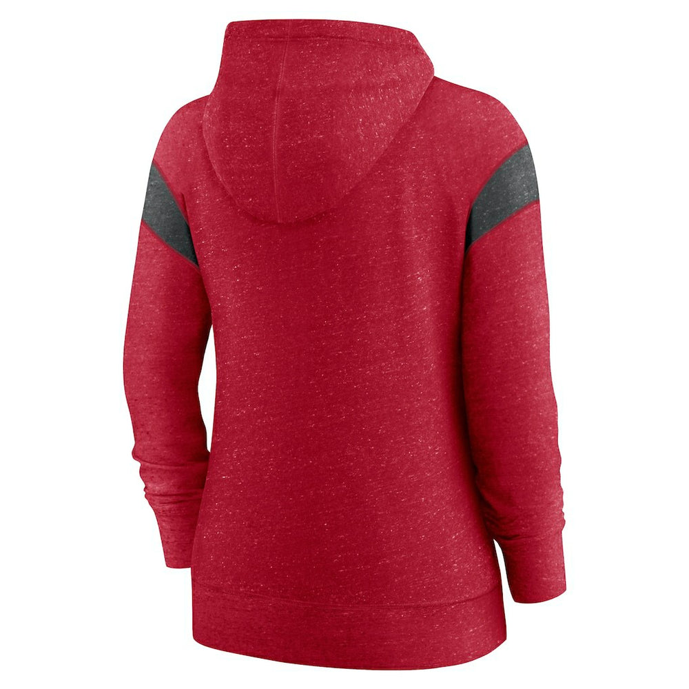 San Francisco 49ers Women's Monaco Lightweight Full-Zip Hoodie Scarlet/Heather Black