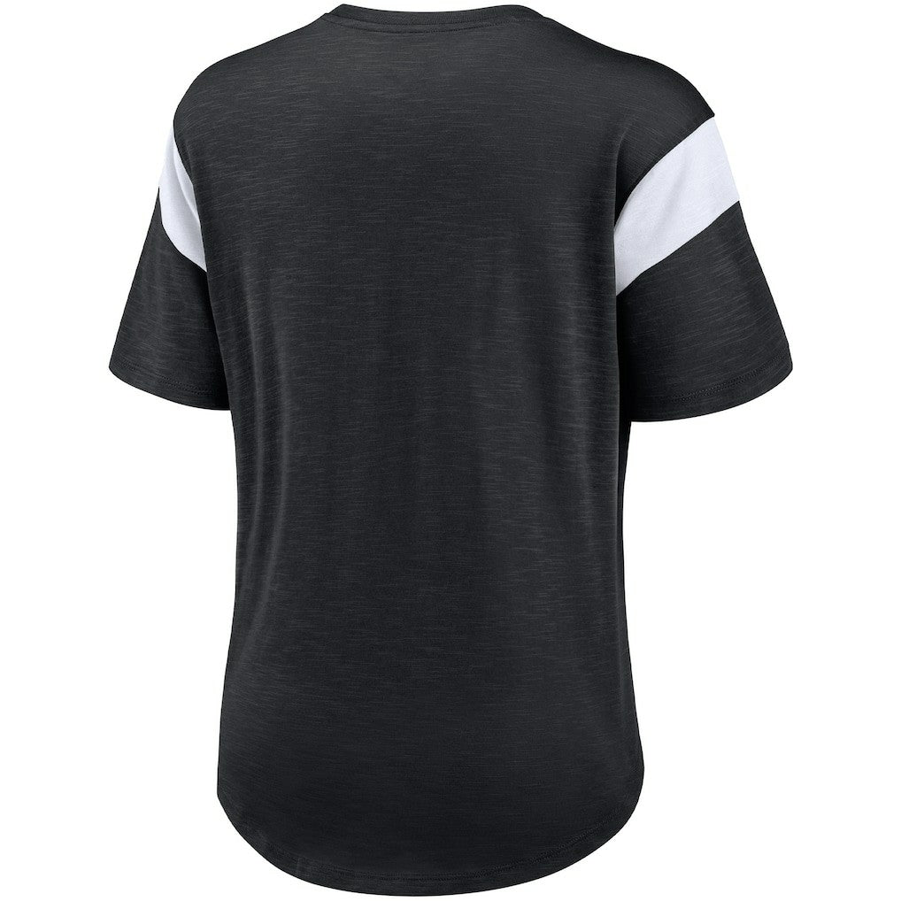 Las Vegas Raiders Women's Primary Logo Fashion Top Heather Black