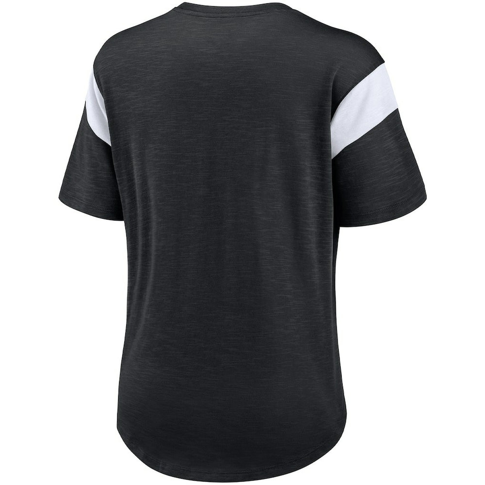 Las Vegas Raiders Women's Primary Logo Fashion Top Heather Black