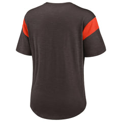 Cleveland Browns Women's Primary Logo Fashion Top Brown