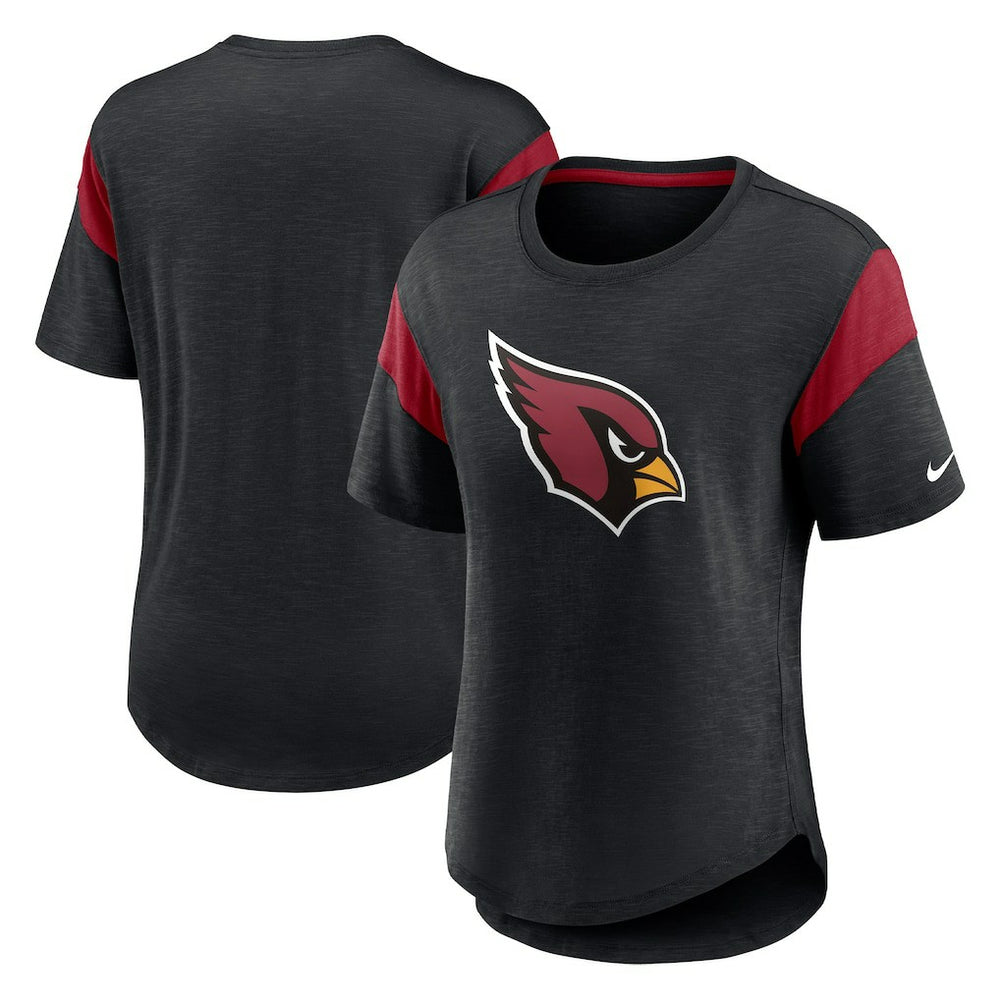 Arizona Cardinals Women's Primary Logo Fashion Top Heather Black