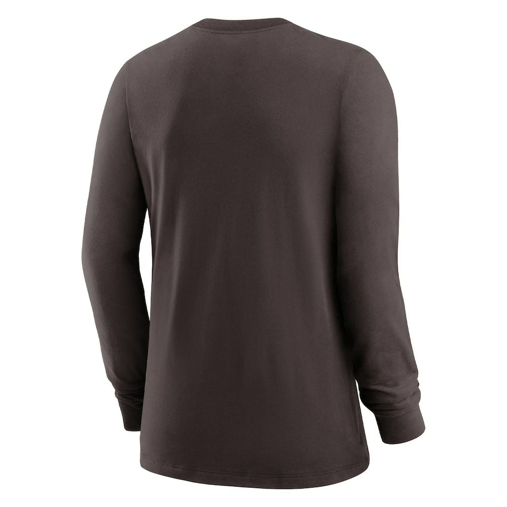 Cleveland Browns Women's Prime Split Long Sleeve T-Shirt Brown