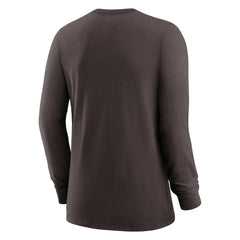 Cleveland Browns Women's Prime Split Long Sleeve T-Shirt Brown