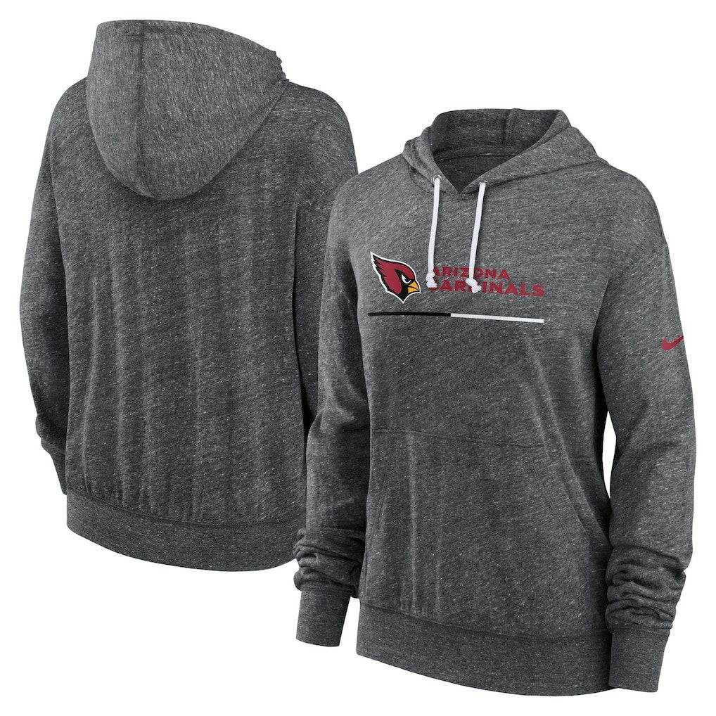 Arizona Cardinals Women's Team Spirit Gym Vintage Lightweight Hoodie Top Heather Charcoal