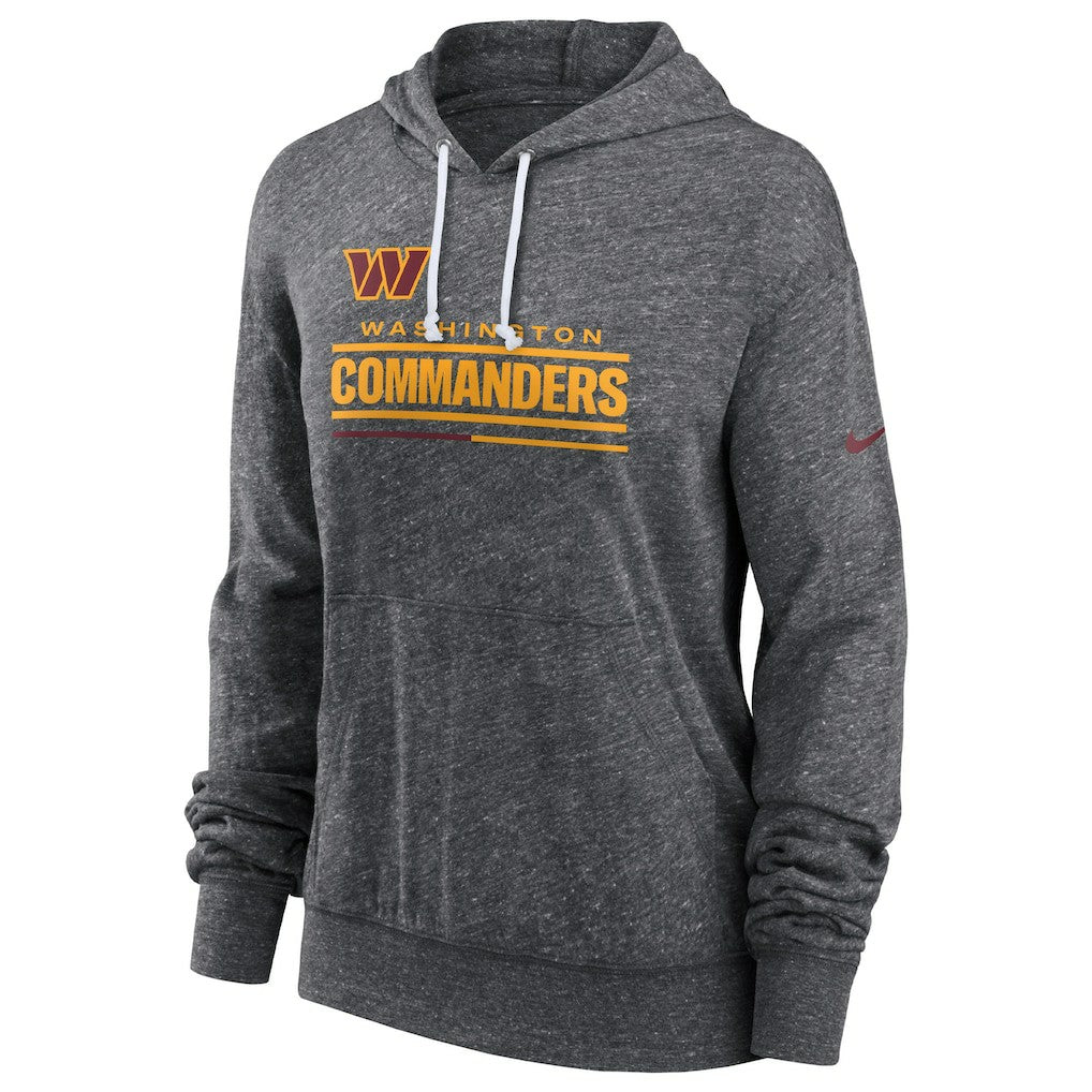 Washington Commanders Women's Team Spirit Gym Vintage Lightweight Hoodie Top Heather Charcoal
