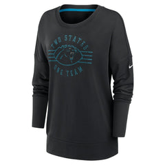 Carolina Panthers Women's Rewind Playback Icon Performance Pullover Sweatshirt Black