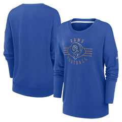 Los Angeles Rams Women's Rewind Playback Icon Performance Pullover Sweatshirt Royal