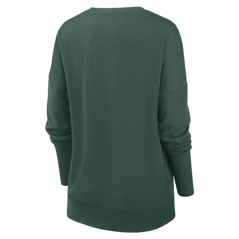 Green Bay Packers Women's Rewind Playback Icon Performance Pullover Sweatshirt Green