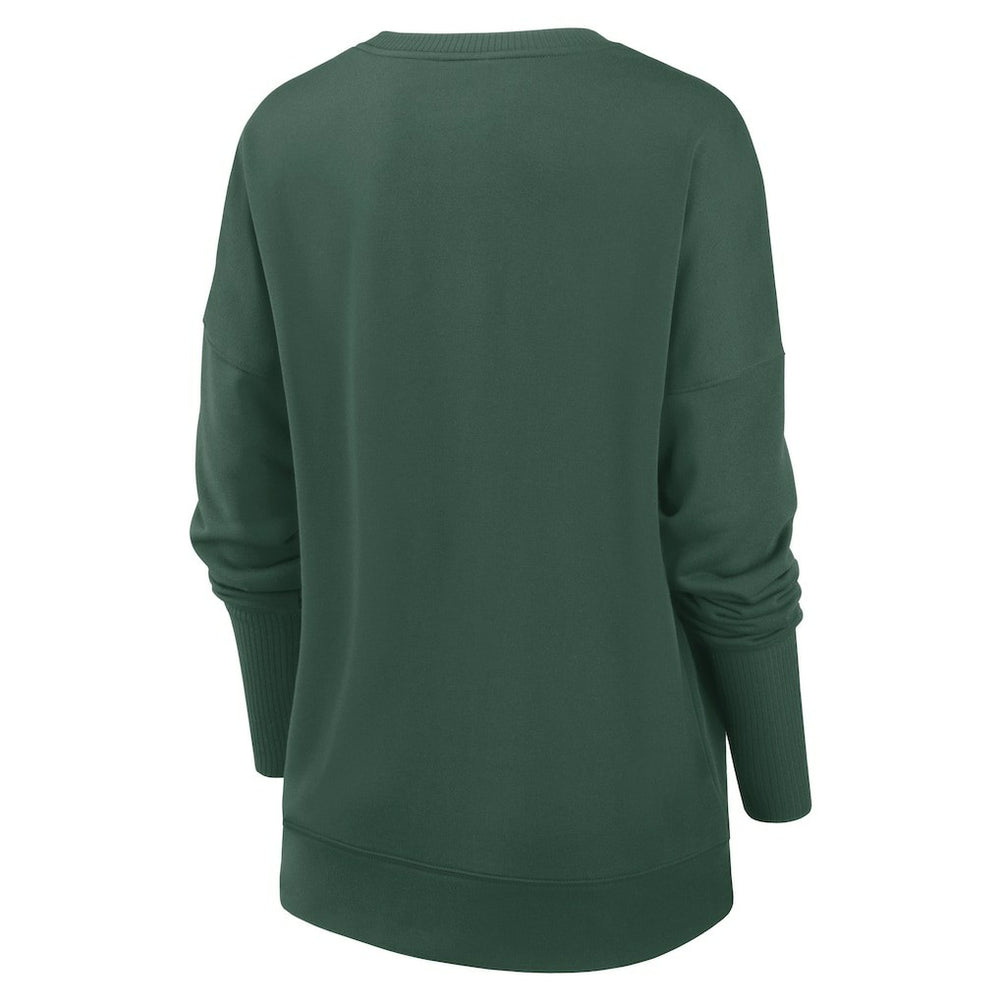Green Bay Packers Women's Rewind Playback Icon Performance Pullover Sweatshirt Green