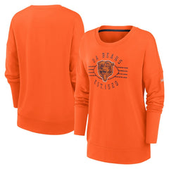 Chicago Bears Women's Rewind Playback Icon Performance Pullover Sweatshirt Orange