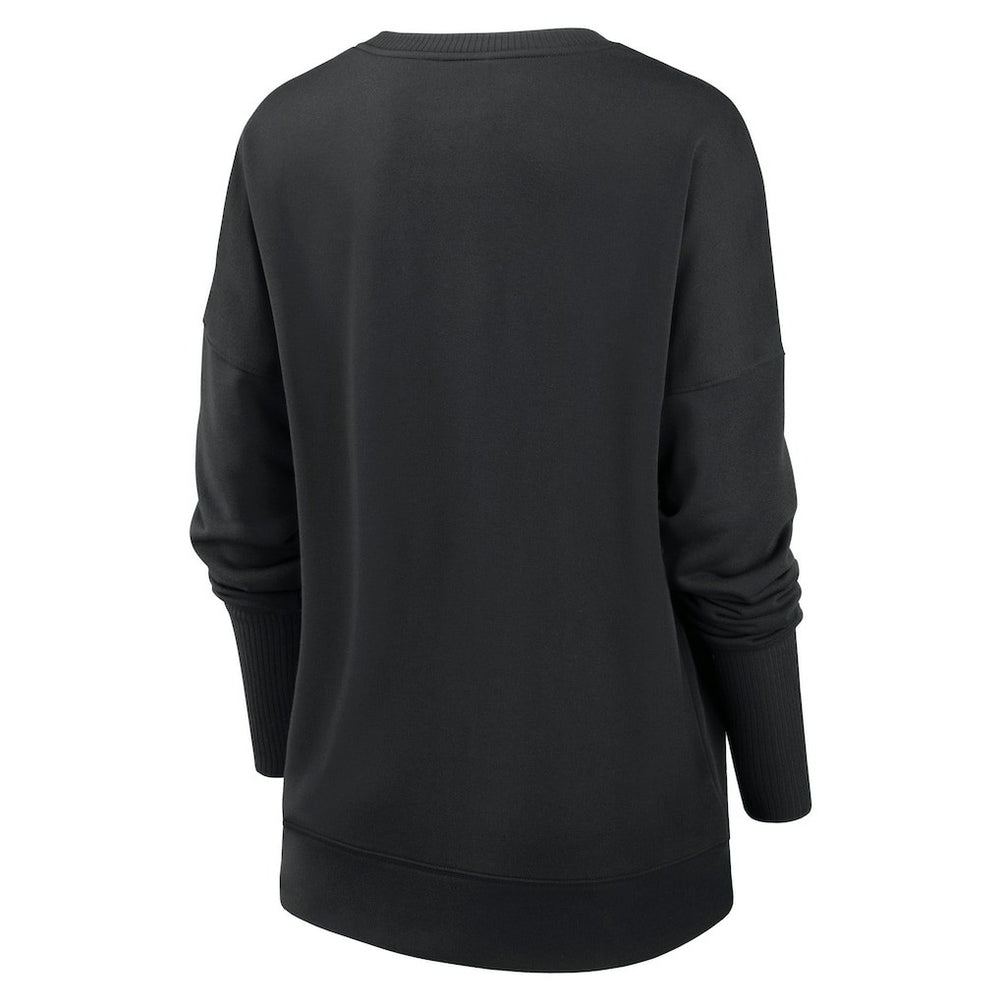 Pittsburgh Steelers Women's Rewind Playback Icon Performance Pullover Sweatshirt Black