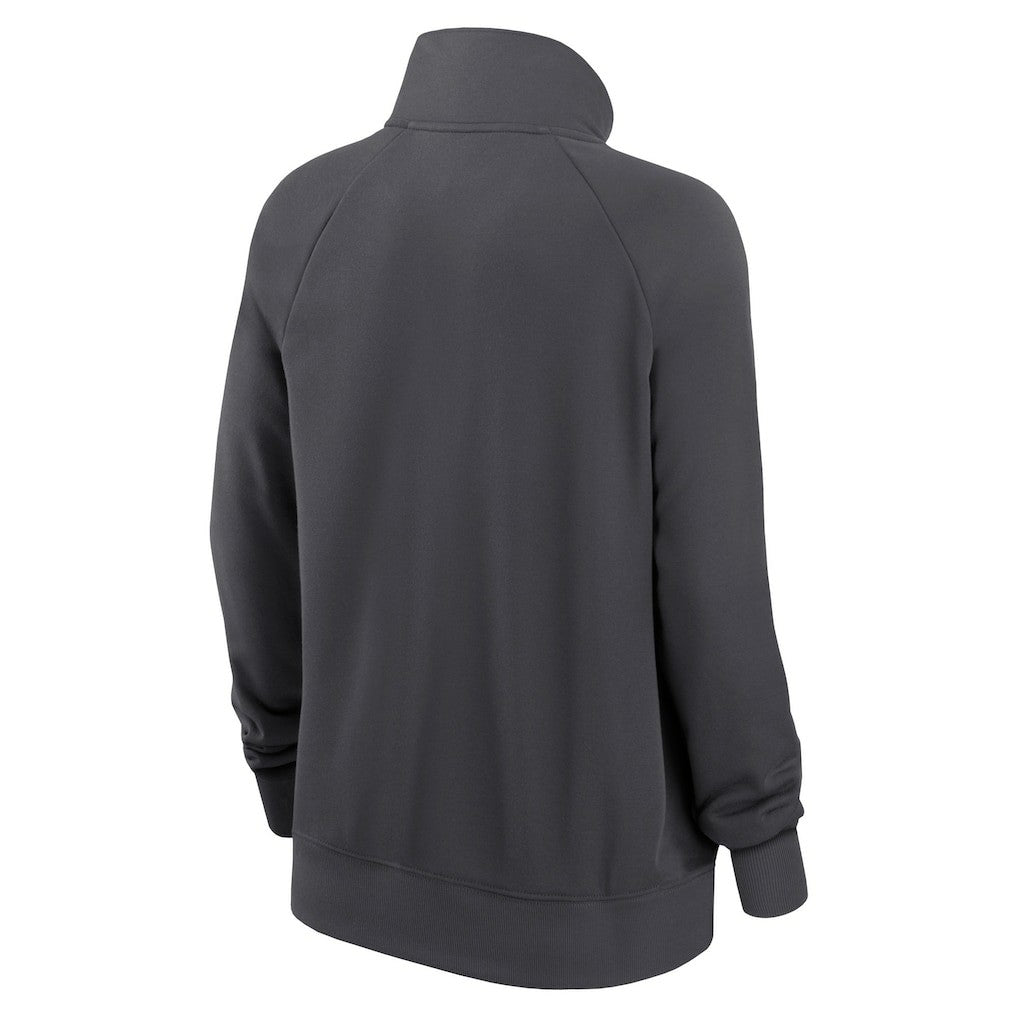 Minnesota Vikings Women's Premium Raglan Performance Half-Zip Sweatshirt Charcoal