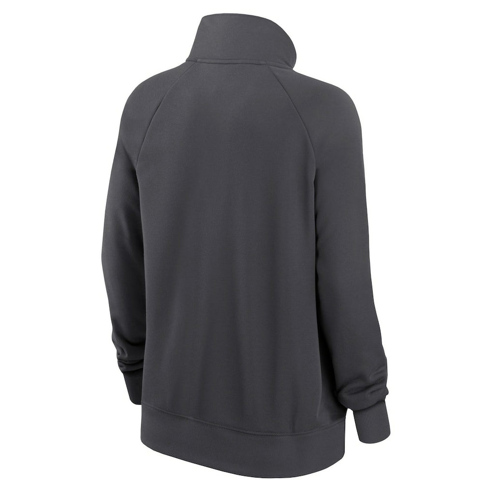 Carolina Panthers Women's Premium Raglan Performance Half-Zip Sweatshirt Charcoal