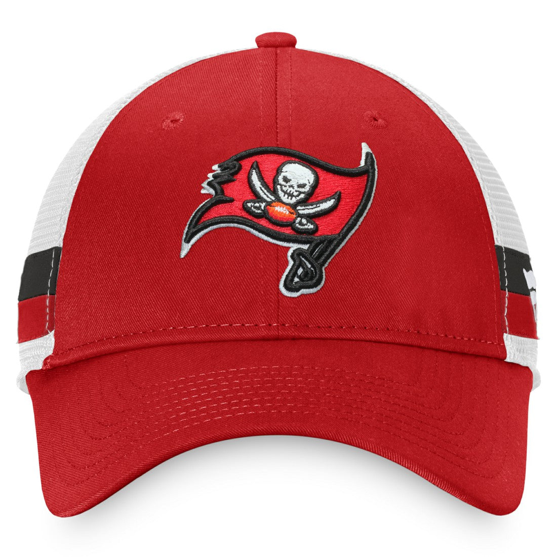 Tampa Bay Buccaneers Iconic Team Stripe Trucker Snapback Hat Red/White