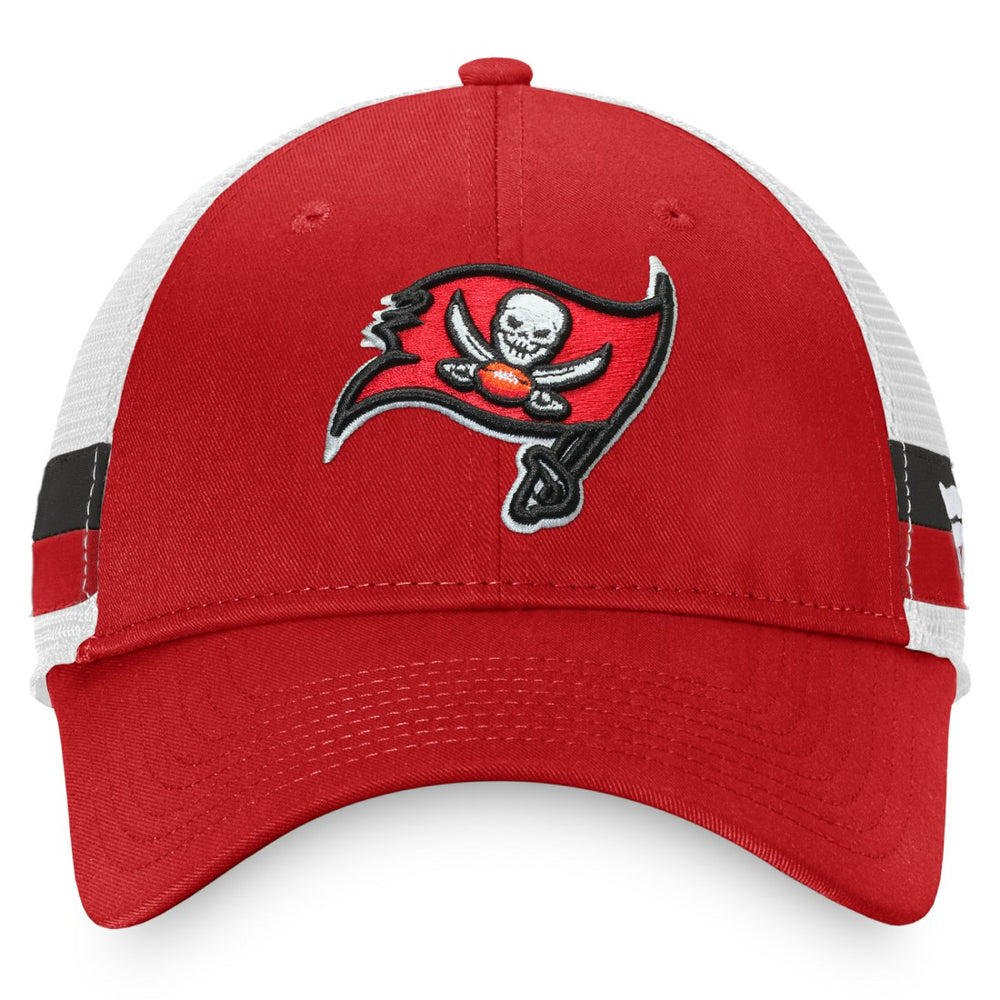 Tampa Bay Buccaneers Iconic Team Stripe Trucker Snapback Hat Red/White