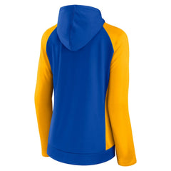 Los Angeles Rams Women's End Around Lightweight Raglan Full-Zip Hoodie Jacket Royal/Gold