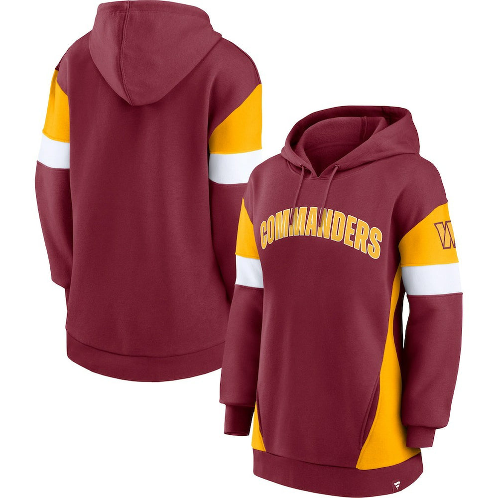 Washington Commanders Women's Lock It Down Pullover Hoodie Burgundy/Gold