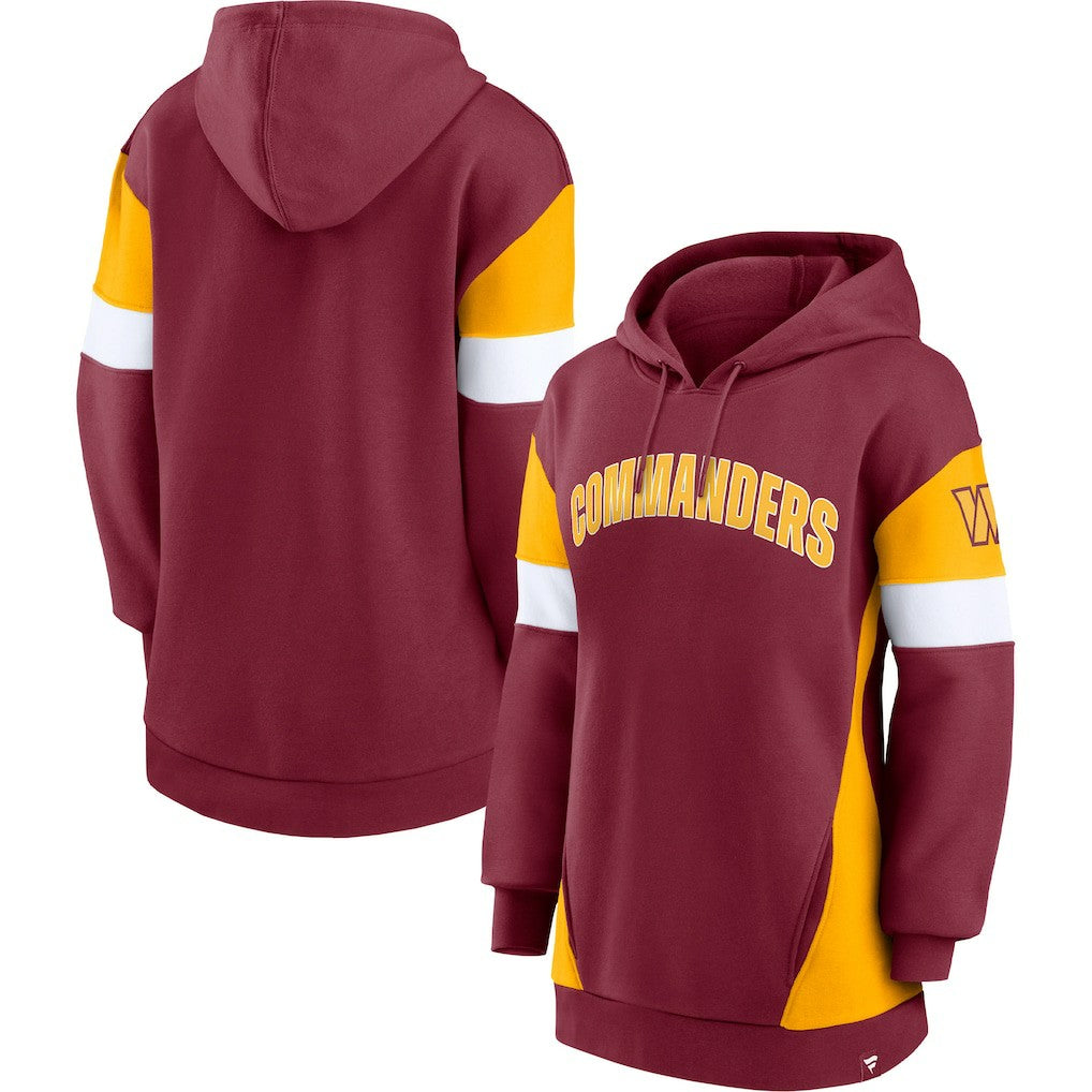 Washington Commanders Women's Lock It Down Pullover Hoodie Burgundy/Gold