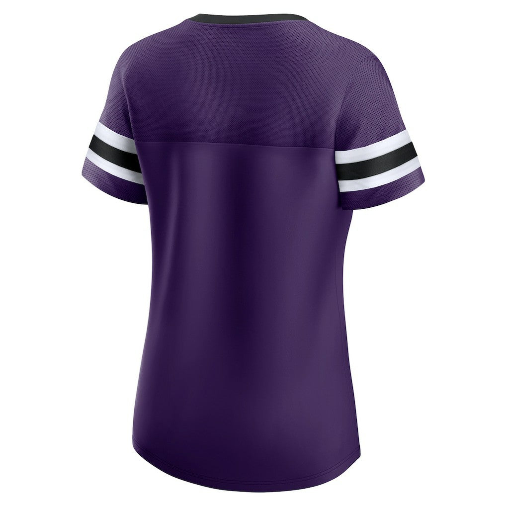 Baltimore Ravens Women's Original State Lace-Up T-Shirt Purple