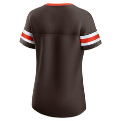 Cleveland Browns Women's Original State Lace-Up T-Shirt Brown