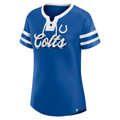 Indianapolis Colts Women's Original State Lace-Up T-Shirt Royal