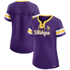Minnesota Vikings Women's Original State Lace-Up T-Shirt Purple