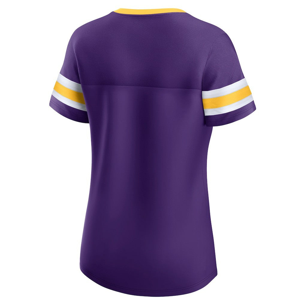 Minnesota Vikings Women's Original State Lace-Up T-Shirt Purple
