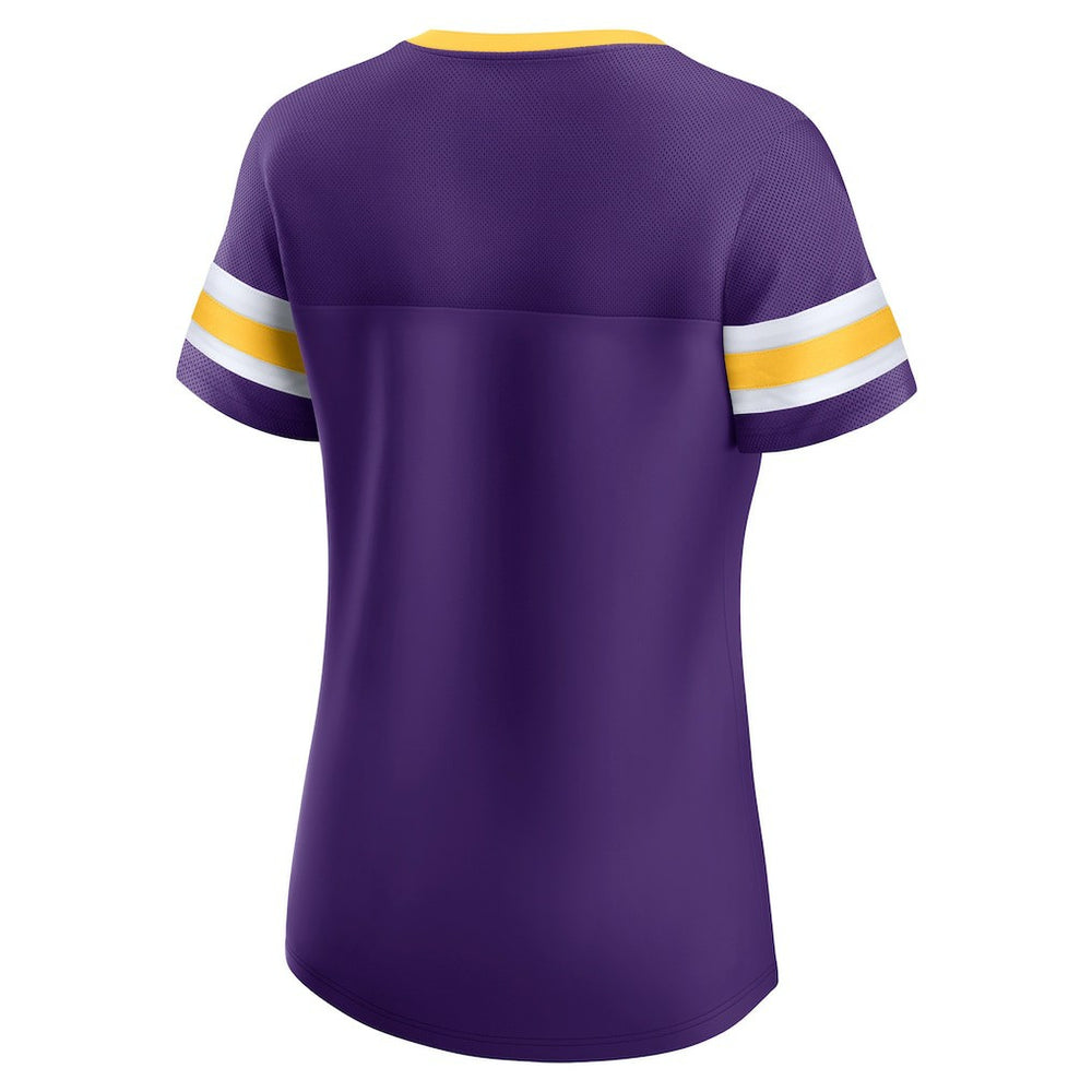 Minnesota Vikings Women's Original State Lace-Up T-Shirt Purple