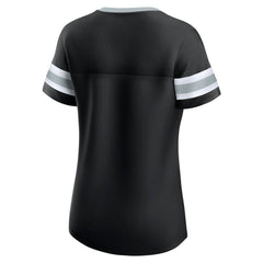 Las Vegas Raiders Women's Original State Lace-Up T-Shirt Black