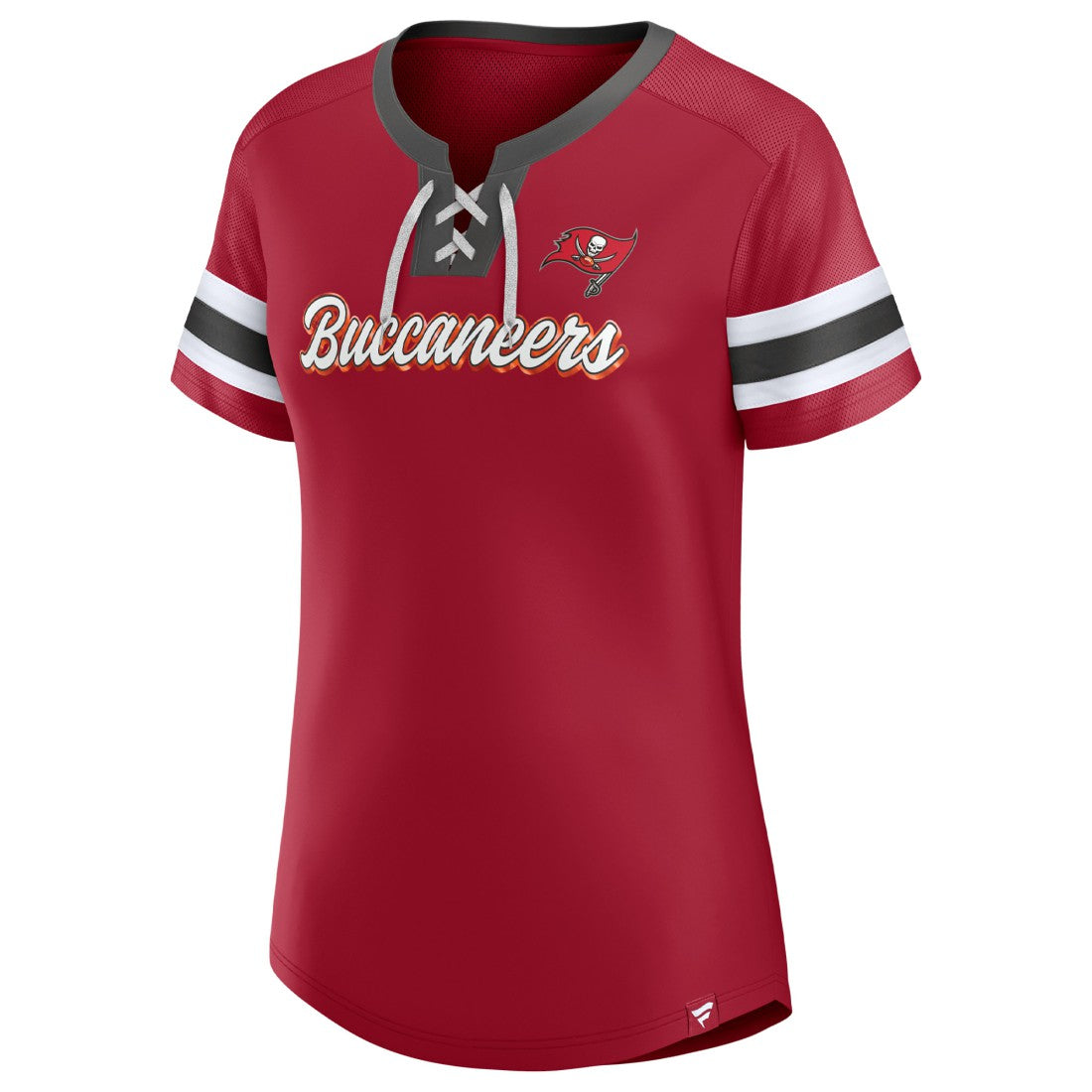 Tampa Bay Buccaneers Women's Original State Lace-Up T-Shirt Red