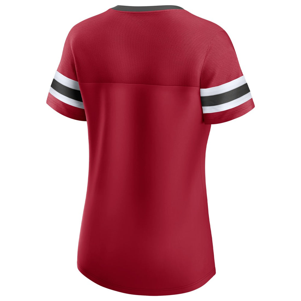 Tampa Bay Buccaneers Women's Original State Lace-Up T-Shirt Red