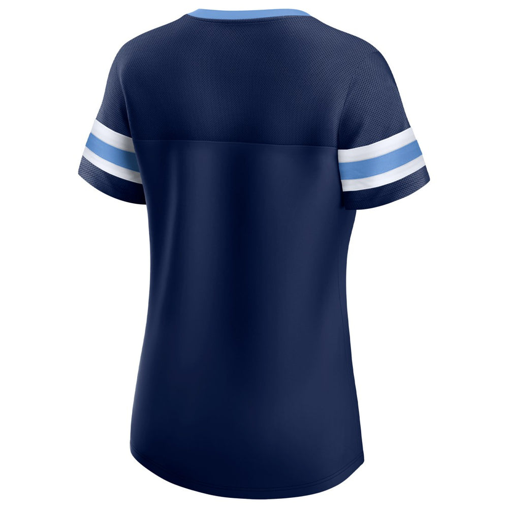 Tennessee Titans Women's Original State Lace-Up T-Shirt Navy