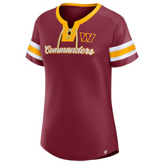 Washington Commanders Women's Original State Lace-Up T-Shirt Burgundy